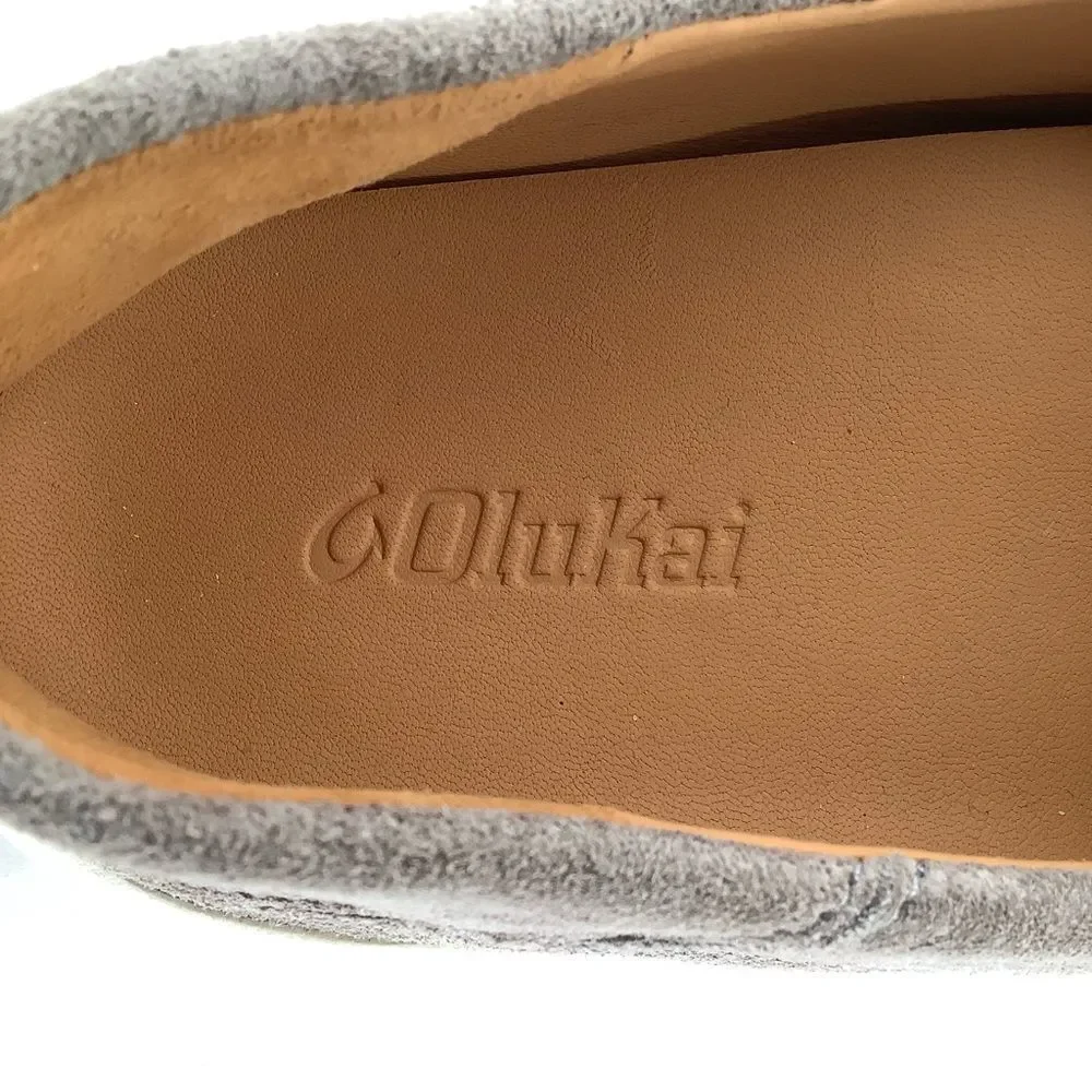 New Olukai Ka’a Gray Nubuck Suede Men’s Slip On Loafers Versions Sz 8.5,9.5,10.5
